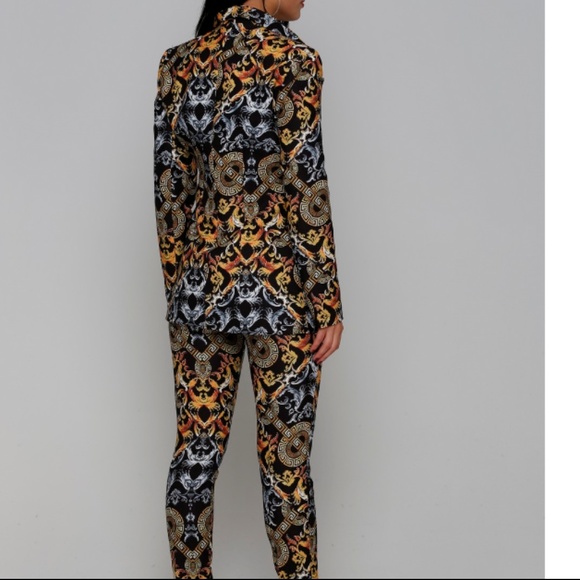 Baroque seamless pattern luxury design pant suit - Picture 2 of 4